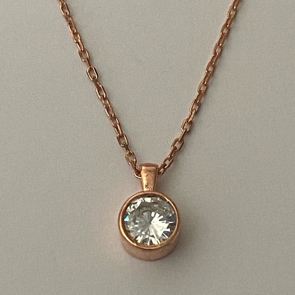 925 Silver necklace casual fancy trend 14K rose gold plated - Picture 9 of 11